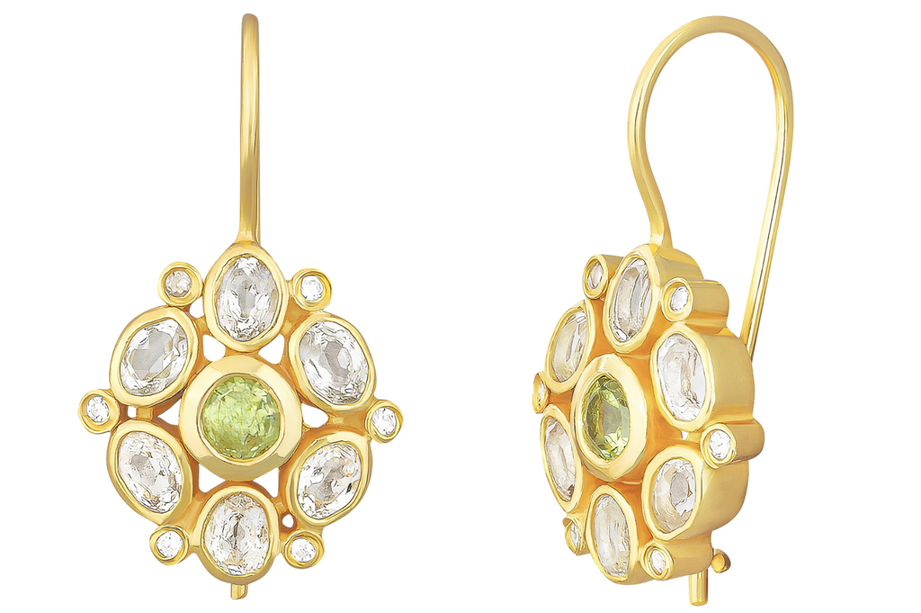 Posie Green Amethyst & Peridot Drop Earrings