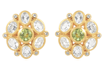 Posie Green Amethyst & Peridot Stud Earrings