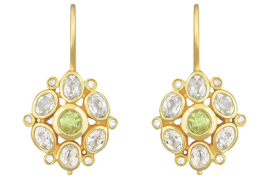 Posie Green Amethyst & Peridot Drop Earrings