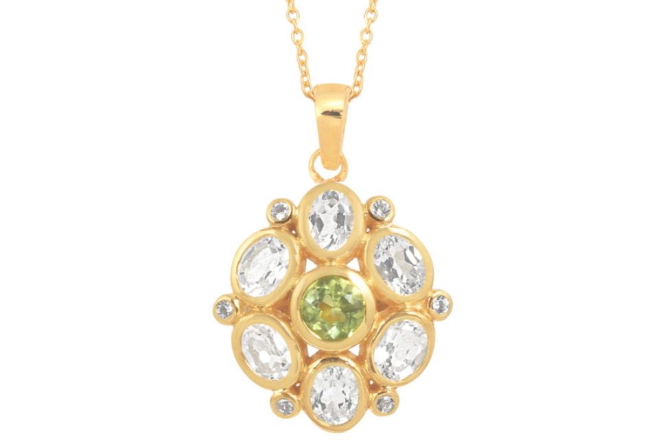 Posie Green Amethyst & Peridot Pendant Necklace