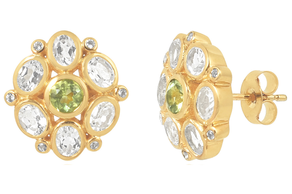 Posie Green Amethyst & Peridot Stud Earrings