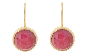 Cupcake Red Sillimanite Earrings