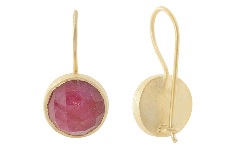 Cupcake Red Sillimanite Earrings