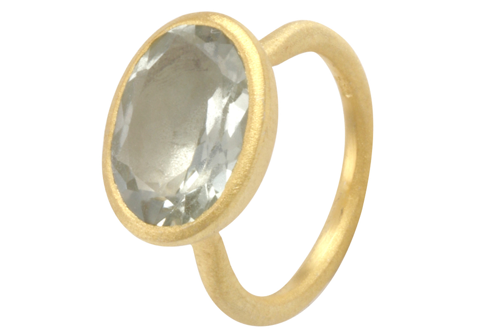 Roman Green Amethyst Ring