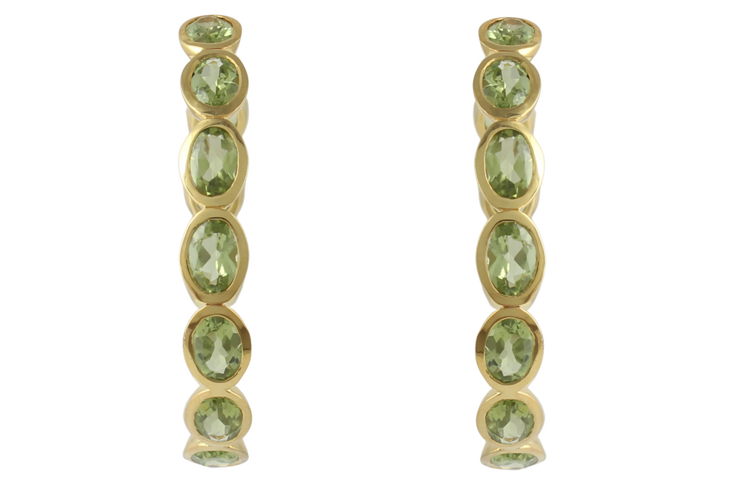 Santorini Peridot Hoop Earrings