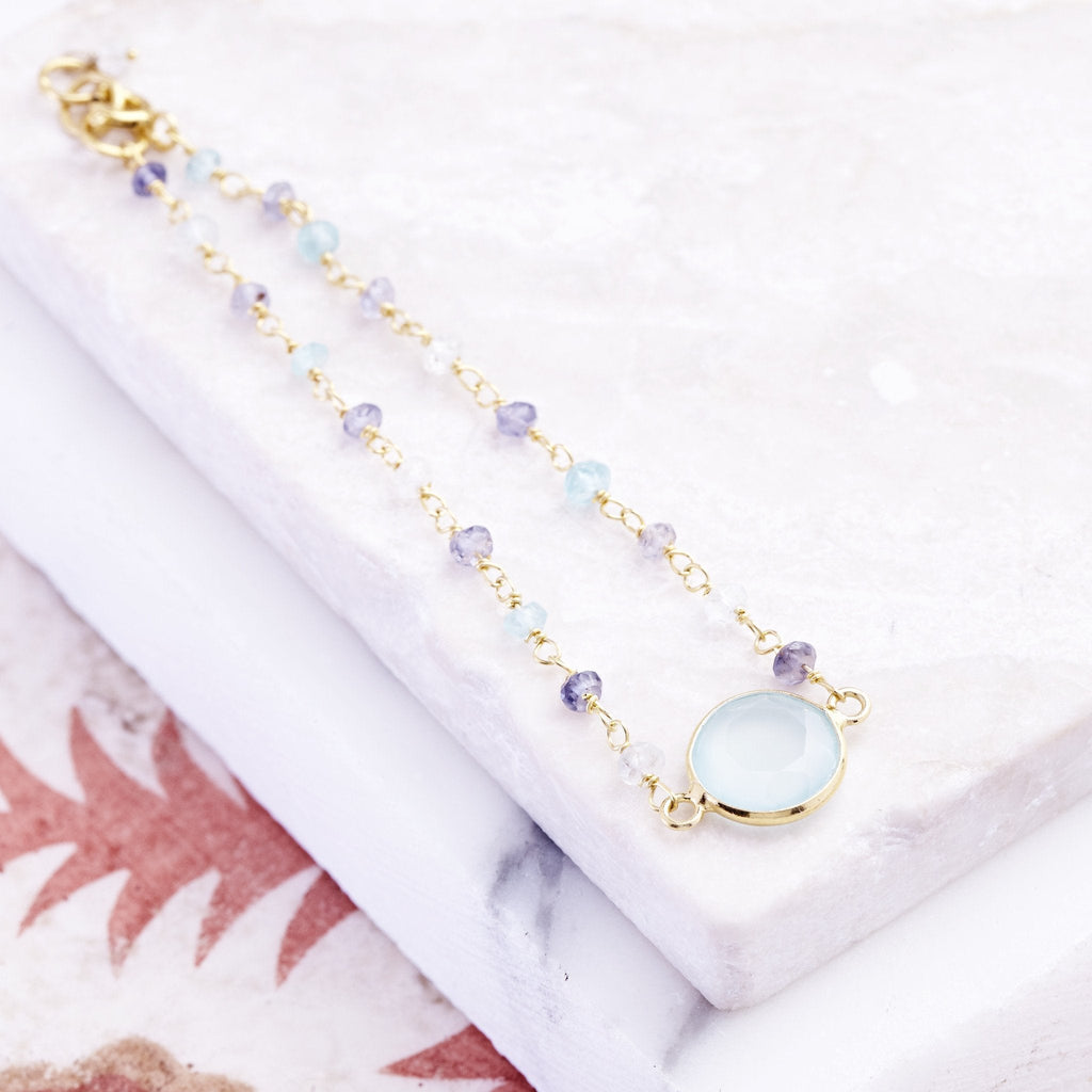 Sara Chalcedony Pendant Bracelet