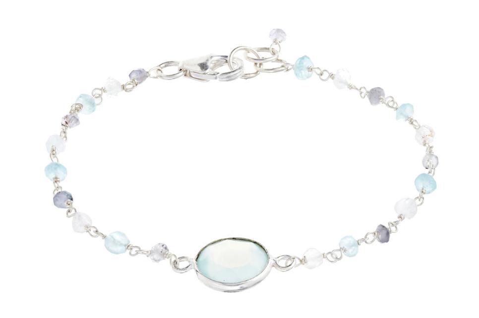 Sara Silver Chalcedony Pendant Bracelet