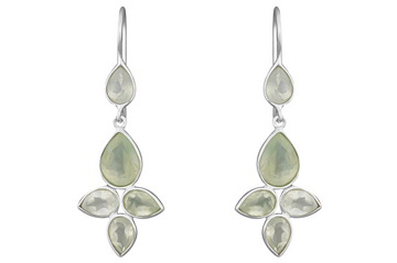 Hope Silver Prehnite Drop Earrings
