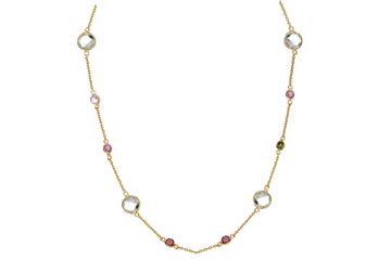 Sofia Green Amethyst & Tourmaline Necklace