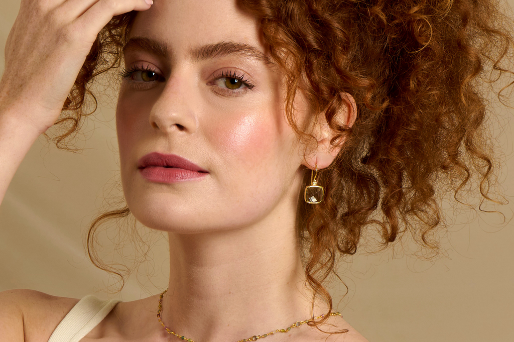 Anais Green Amethyst Earrings