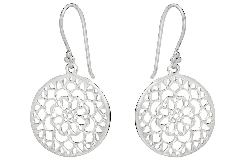 Sterling Silver Mandala Earrings