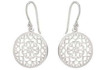 Sterling Silver Mandala Earrings