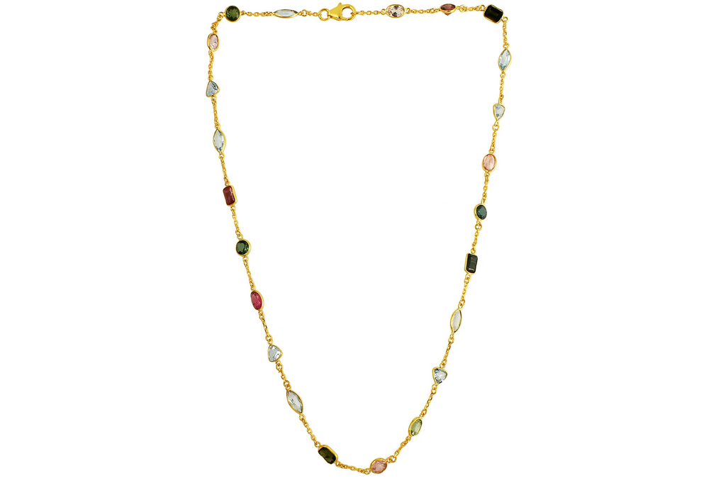 Tutti Frutti Blue Topaz & Tourmaline Necklace