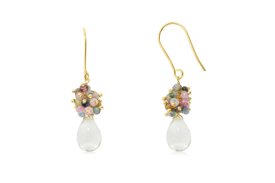 Cara Tourmaline & Lemon Quartz Gemstone Earrings