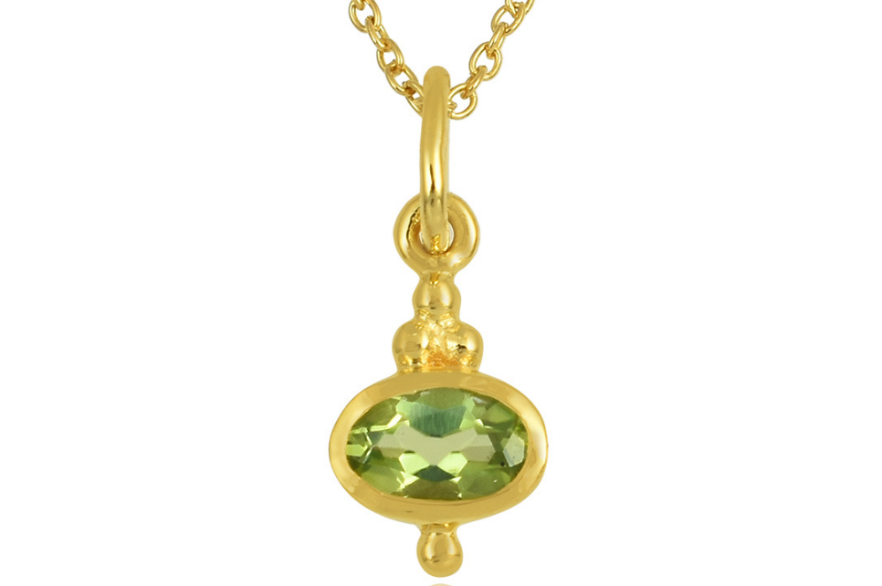 Darcie Gold Peridot Pendant Necklace