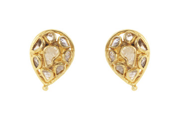 Delhi Diamond Slice Stud Earrings