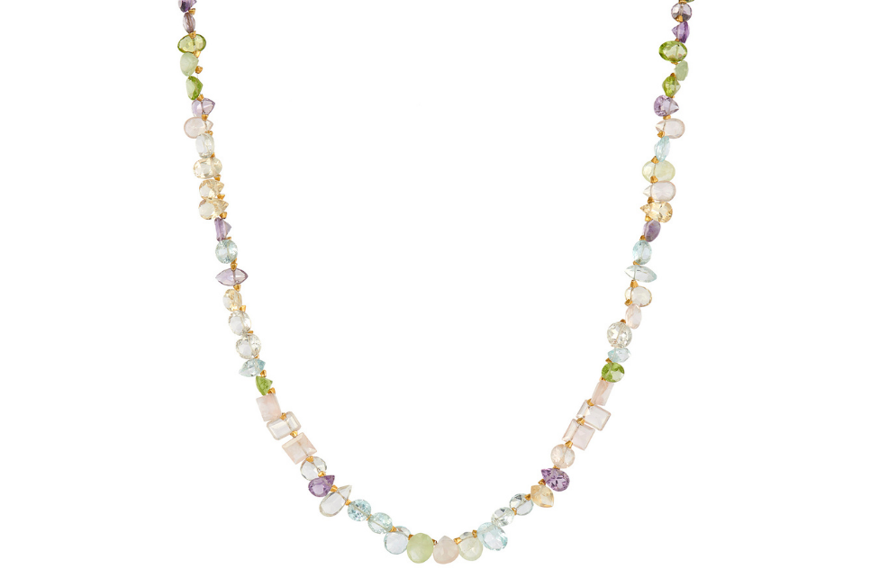 Greta Pastel Gemstone Bead Necklace
