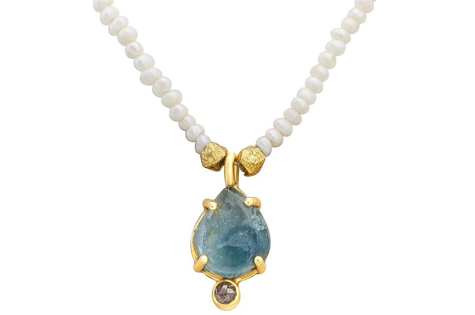 Jane Aquamarine & Diamond Necklace