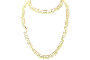Alba Lemon Quartz Long Gemstone Necklace