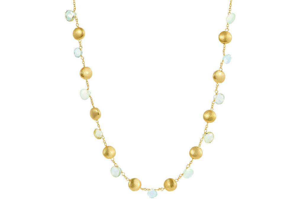 Leonora Gold Gemstone Necklace