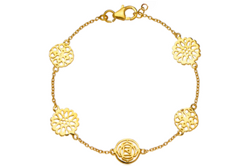 Mandala Gold Talisman Bracelet