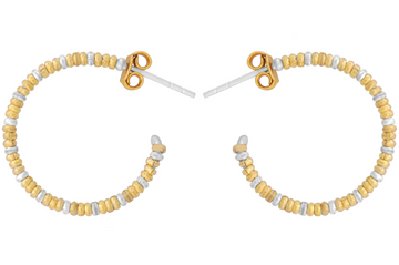 Masai Gold & Silver Hoop Earrings