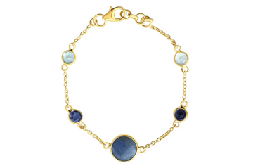Sofia Labradorite, Iolite & Blue Topaz Gemstone Bracelet