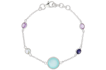 Sofia Silver Gemstone Bracelet